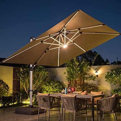 Parasol GARDEN LED 3*3 M